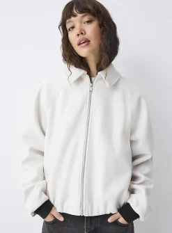 Boxy felt jacket