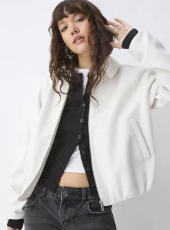 Boxy felt jacket