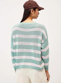 Boxy pastel striped sweater