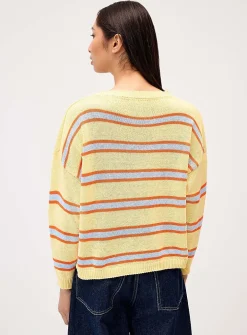 Boxy pastel striped sweater