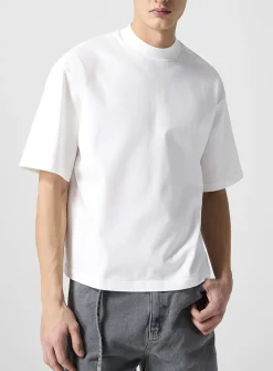 Boxy-fit mock-neck T-shirt