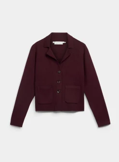 Boxy-fit notched-collar cardigan