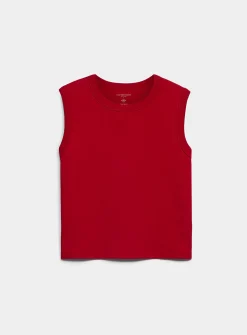 Boxy-fit Pima cotton cami