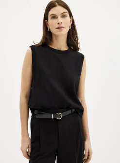 Boxy-fit Pima cotton cami