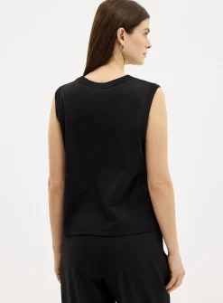 Boxy-fit Pima cotton cami