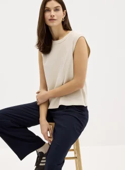Boxy-fit Pima cotton cami