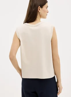 Boxy-fit Pima cotton cami