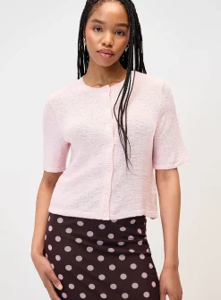 Boxy-fit short-sleeve cardigan