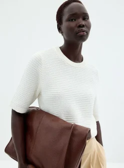 Boxy-fit textured sweater