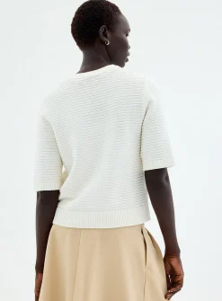 Boxy-fit textured sweater