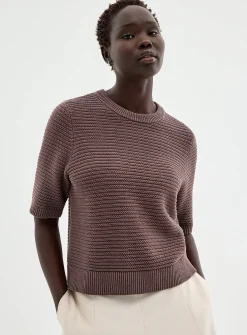 Boxy-fit textured sweater