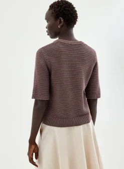 Boxy-fit textured sweater