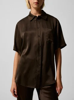 Boyfriend pure silk shirt