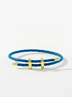 Braided faux-leather bracelet