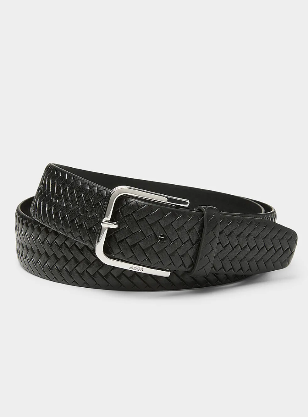 Braided leather belt