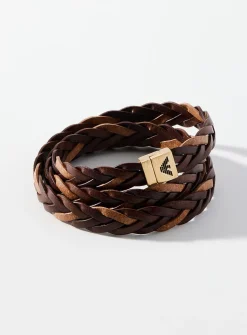 Braided leather bracelet