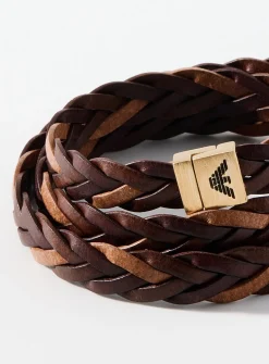 Braided leather bracelet