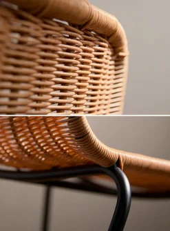 Braided polyresin chair