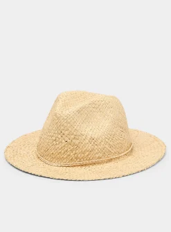 Braided raffia fedora