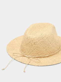 Braided raffia fedora