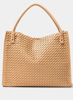 Braided square tote bag