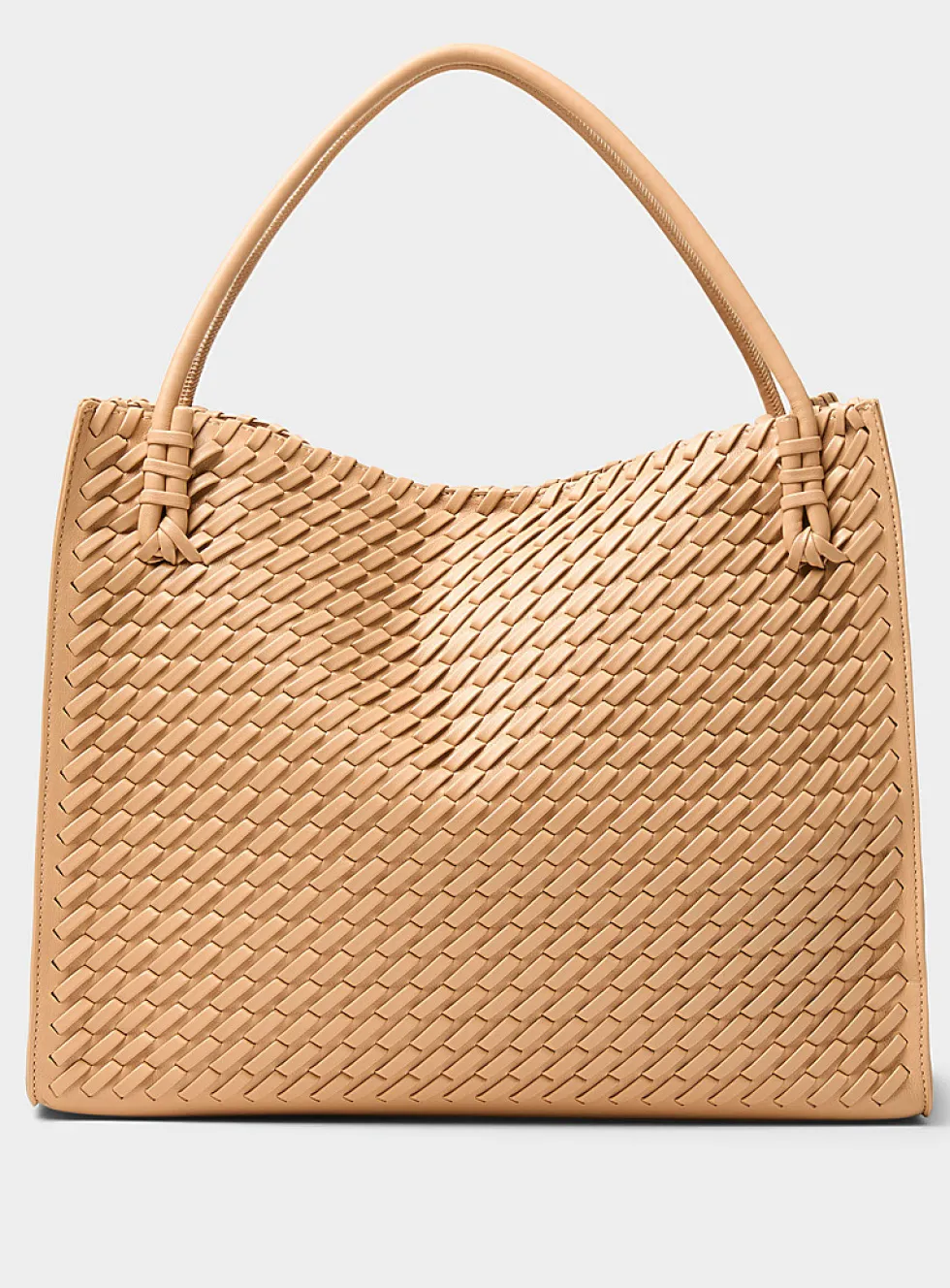 Braided square tote bag