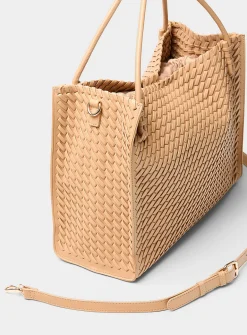 Braided square tote bag