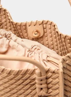 Braided square tote bag