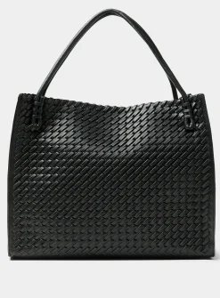 Braided square tote bag