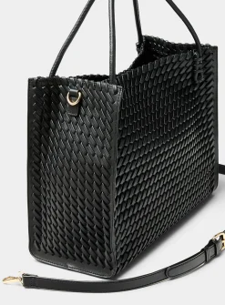 Braided square tote bag