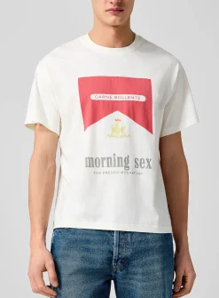 Breakfast in Bed printed T-shirt
