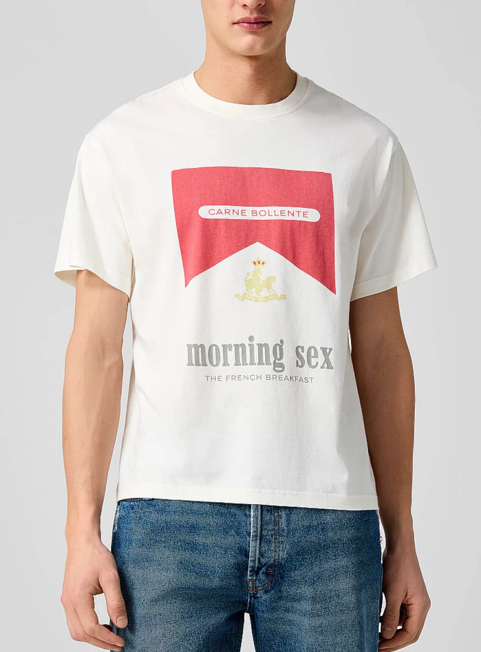 Breakfast in Bed printed T-shirt