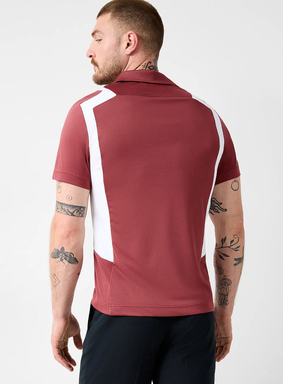 Breathable-band terracotta golf polo