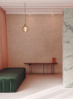 Brick illusion wallpaper strip