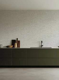 Brick illusion wallpaper strip