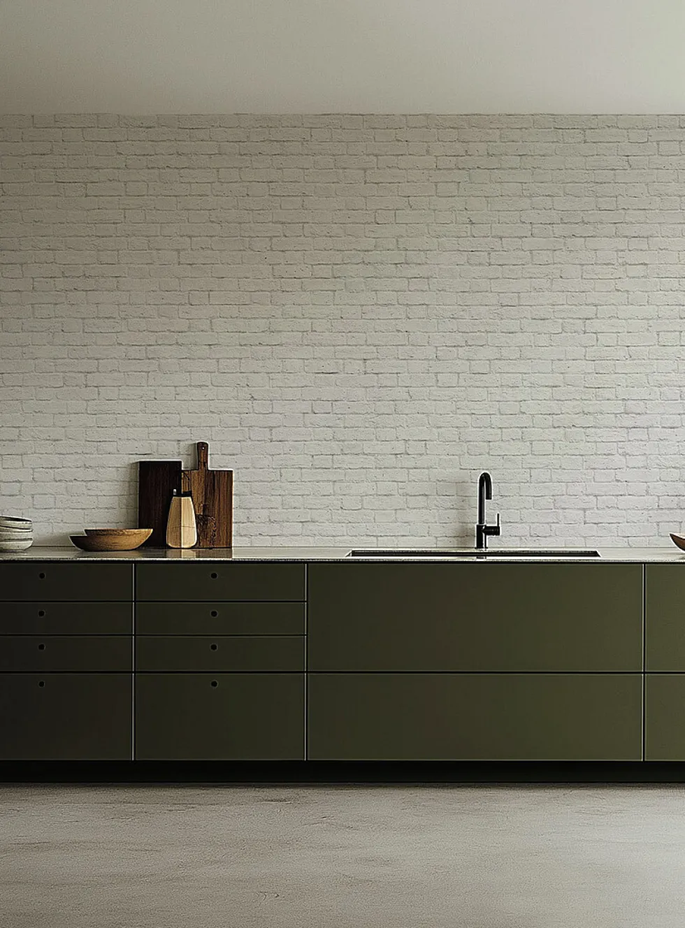 Brick illusion wallpaper strip