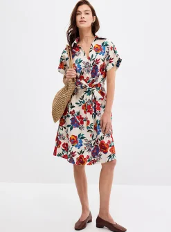 Bright garden voile shirtdress