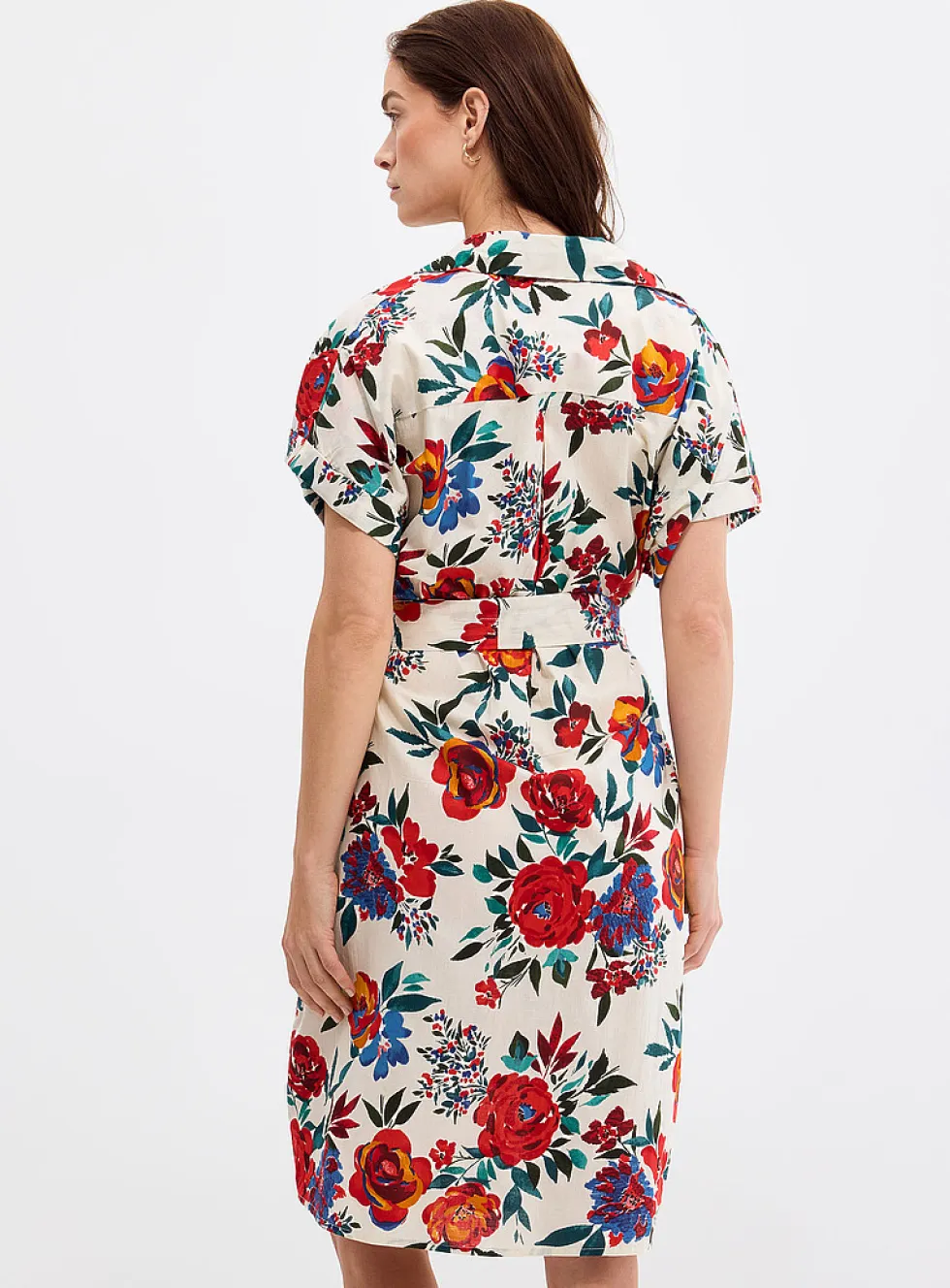 Bright garden voile shirtdress
