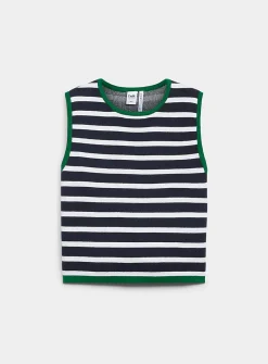 Bright stripe sweater vest