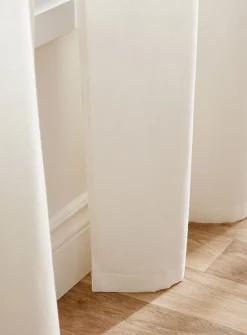 Bright white pure cotton curtain