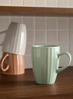Broad grooves mug