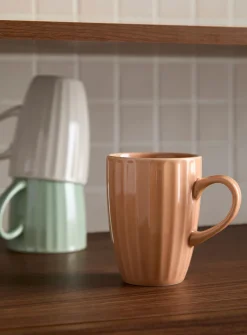 Broad grooves mug