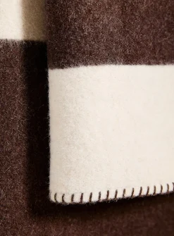 Broad stripes pure wool throw