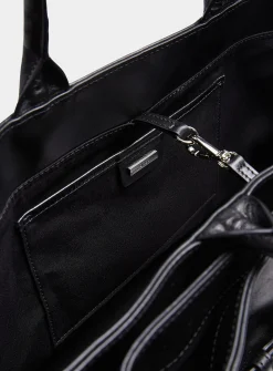 Brocle large glossy leather tote bag
