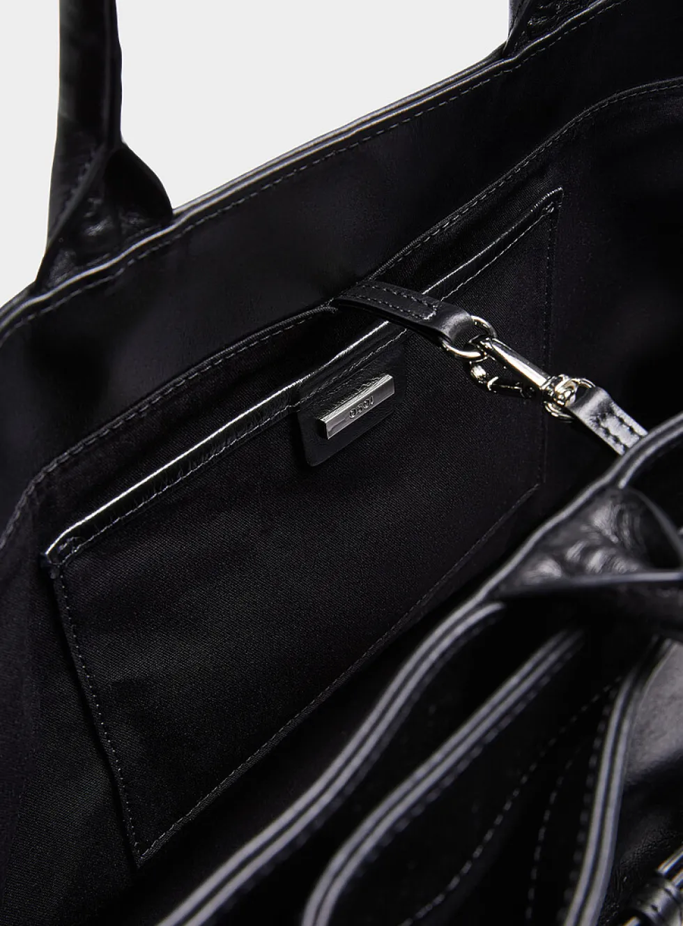 Brocle large glossy leather tote bag