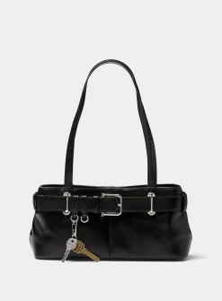 Brocle small black leather shoulder bag