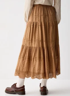 Broderie anglaise maxi skirt