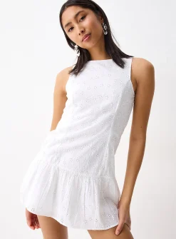 Broderie anglaise minidress