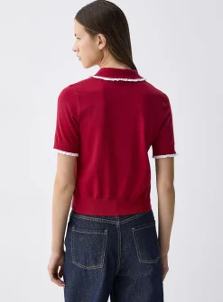 Broderie anglaise Peter Pan collar sweater
