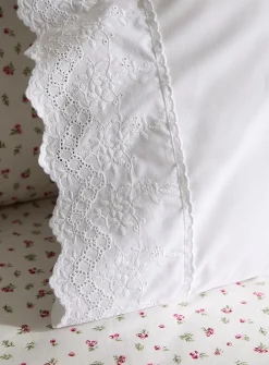 Broderie anglaise pillowcase